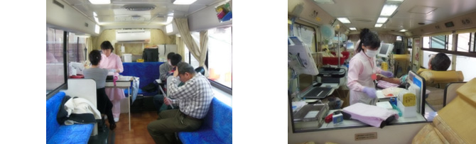 公明党松原支部連合主催による献血を開催