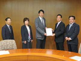 平成30年度　予算要望書を提出させて頂きました
