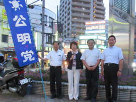 河内天美・河内松原駅にて街頭演説
