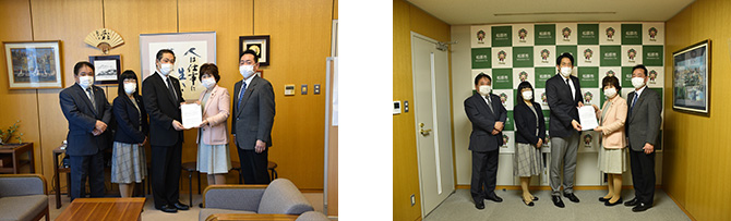 新型コロナウイルス感染症拡大防止対策についての要望書提出