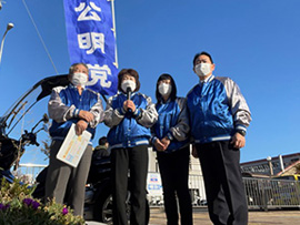 松原駅にて街頭演説