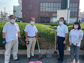 河内天美駅にて清掃活動のお手伝い