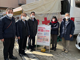 公明党松原支部主催の献血を開催