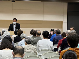 松原支部　党支部会を、まつばらテラスにて開催