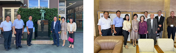 鰐淵衆議院議員を迎え松原市内の企業へ訪問