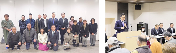 松原支部　党支部会を、まつばらテラスにて開催