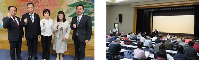 松原支部　党支部会を、商工会議所にて開催