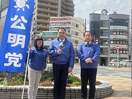 府本部一斉街頭を河内松原駅にて開催