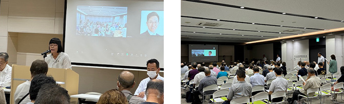 松原支部　党支部会を、松原テラスにて開催